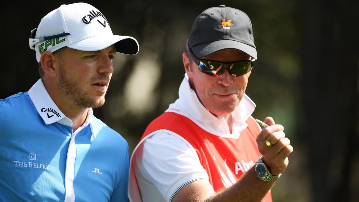 Matt Wallace and new caddie Gareth Lord 